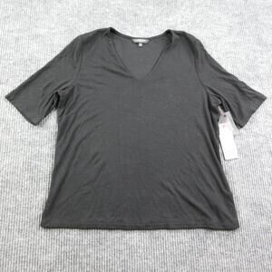 Liverpool Los Angeles T-Shirt Womens 1X Black Jersey V-Neck 3/4 Sleeve NWT